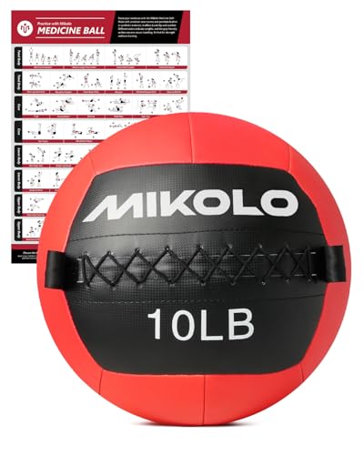 Mikolo Soft Medicine Wall Ball for Strength & Core Training