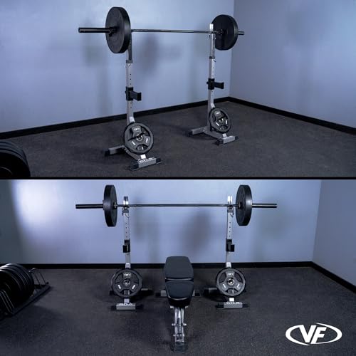 Valor Fitness Adjustable Squat Stand with J-Hooks & Spotters