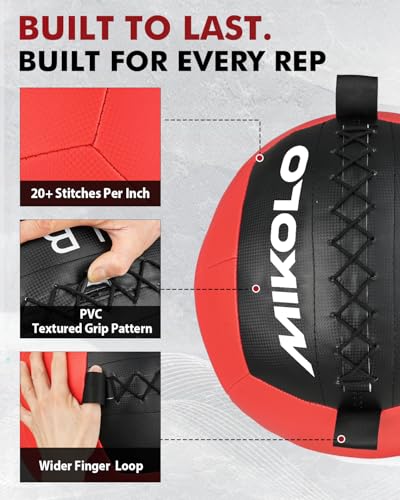 Mikolo Soft Medicine Wall Ball for Strength & Core Training