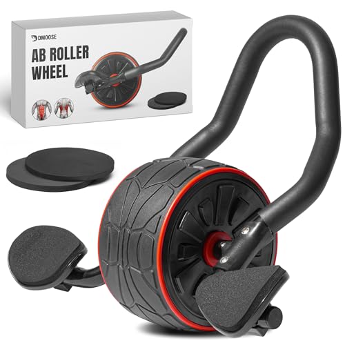 DMoose Ab Roller Wheel with Elbow Support & Knee Pads