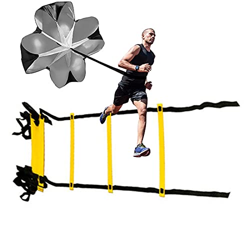 Resistance Parachute & 6m Agility Ladder Training Kit