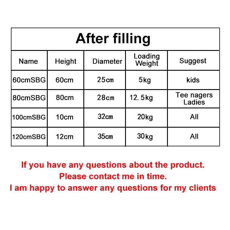 5sssallefaa 100cm Unfilled Heavy Boxing Punching Bag Set