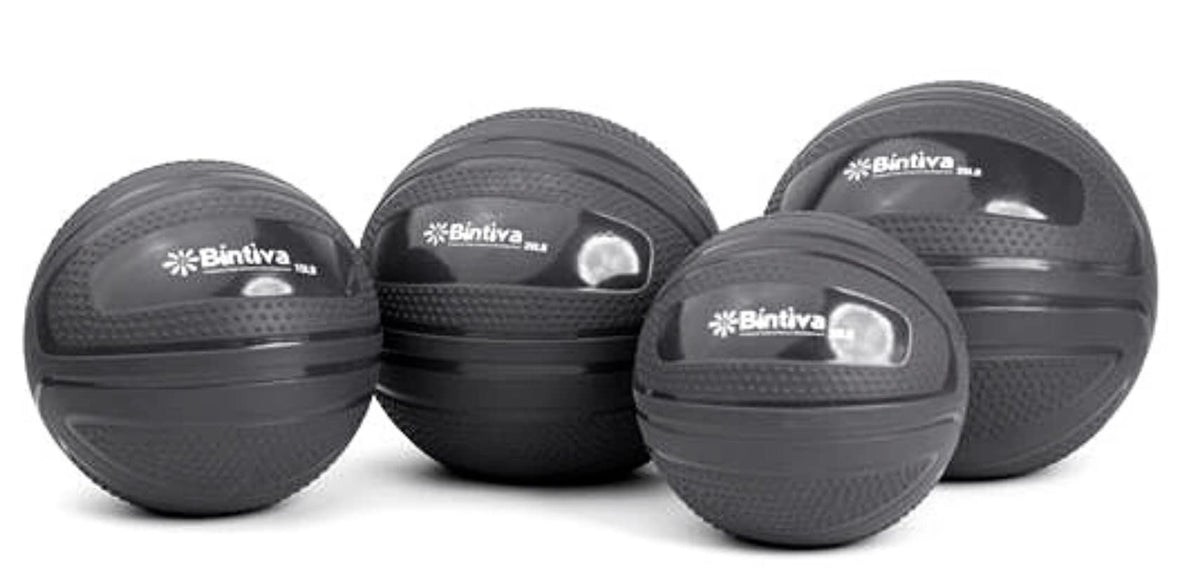 Bintiva Non-Bounce Weighted Slam Ball for Fitness Training