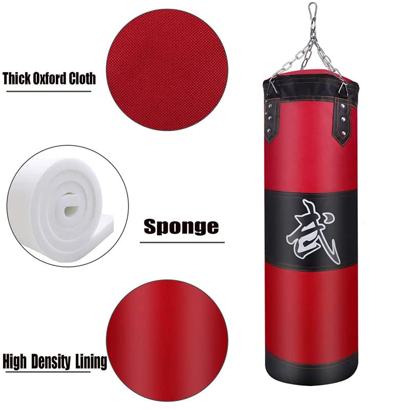 5sssallefaa 100cm Unfilled Heavy Boxing Punching Bag Set