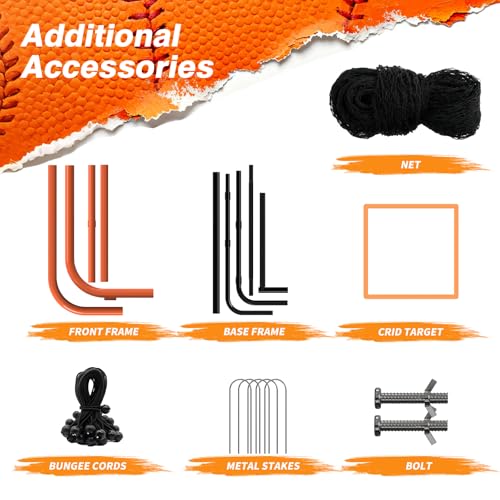 4' x 4.5' Adjustable Baseball & Softball Rebounder Net