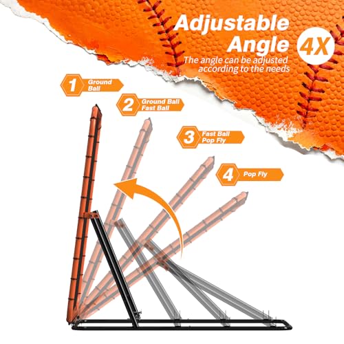 4' x 4.5' Adjustable Baseball & Softball Rebounder Net