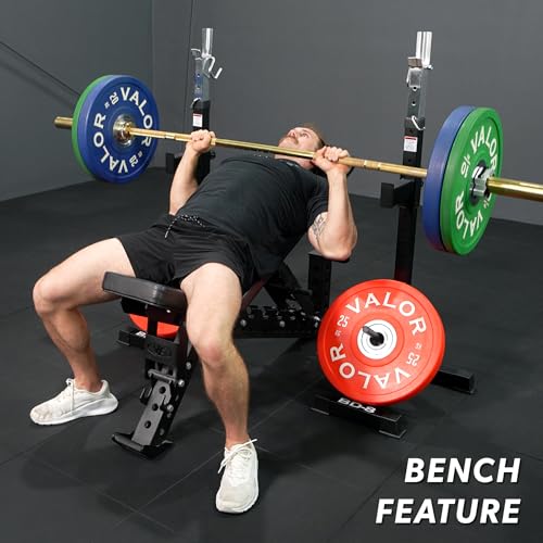 Valor Fitness Adjustable Squat Stand with J-Hooks & Spotters