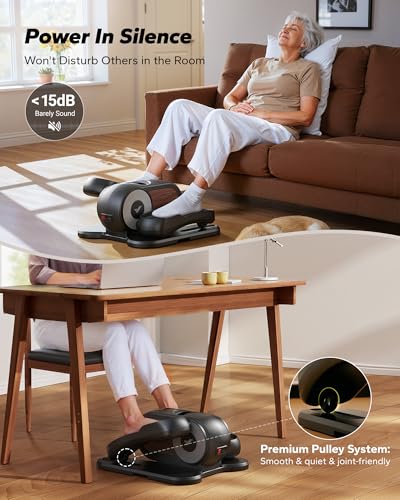 MERACH Under-Desk Elliptical Leg Exerciser for Seated Workouts