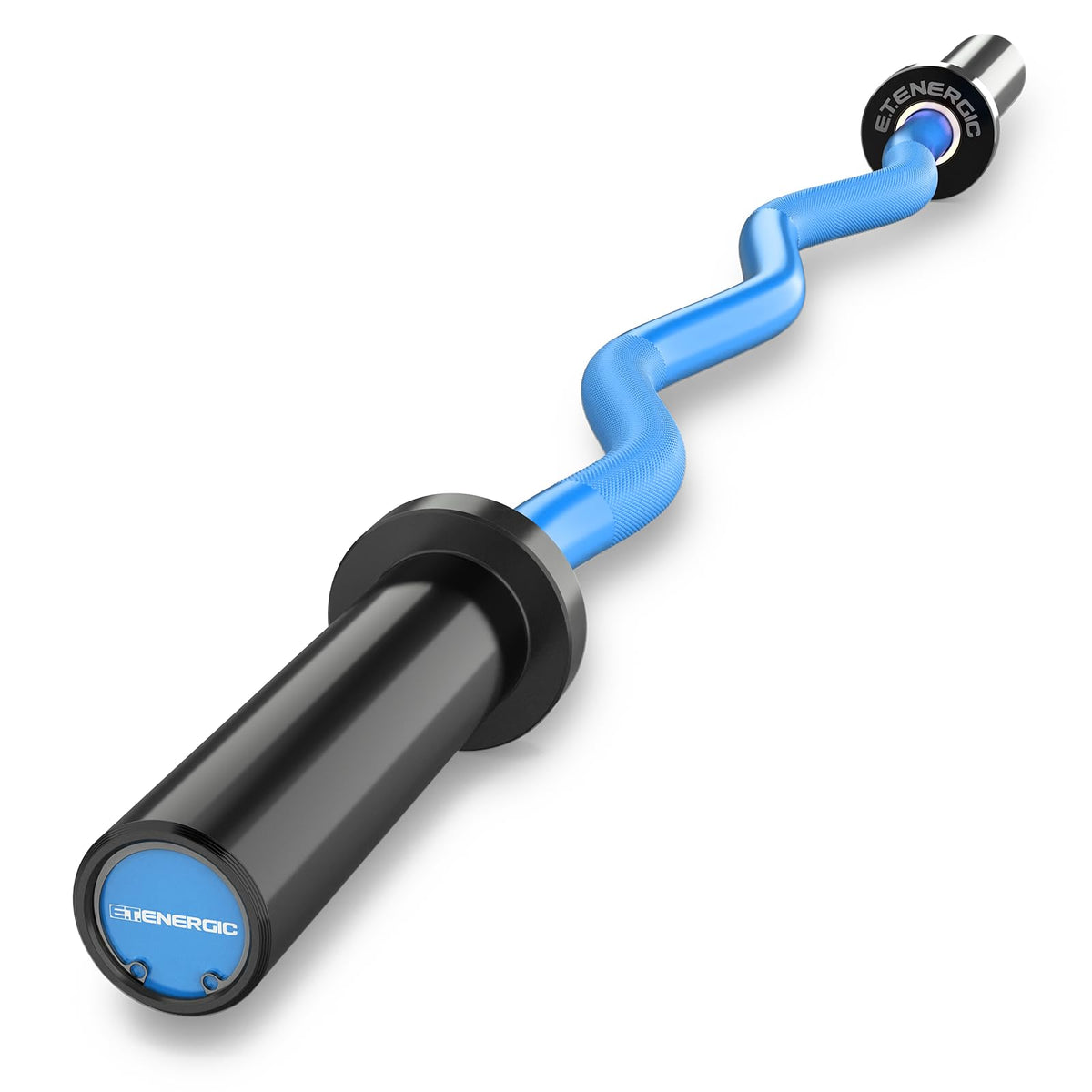 E.T.ENERGIC 47-Inch Solid Steel Olympic Curl Bar 700 lb