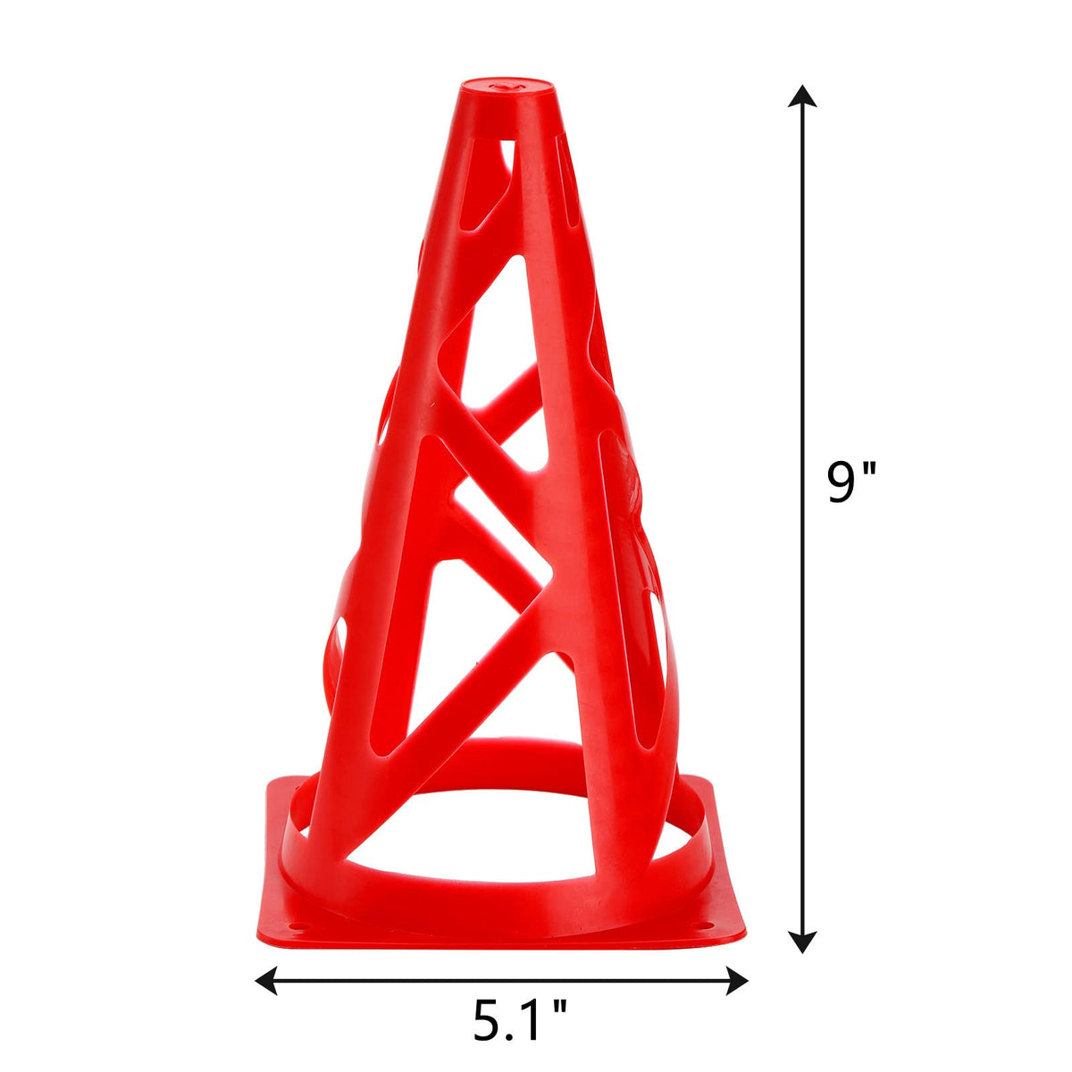 ZEAYEA 30-Pack 9-Inch Agility Training Cones with Carry Bag