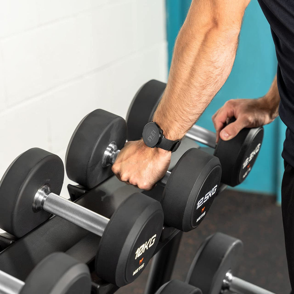 METIS Pro Urethane Dumbbell Rack Set for Home & Commercial Gyms