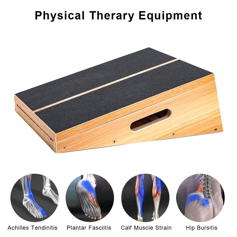 StrongTek Adjustable Wooden Slant Board & Calf Stretcher