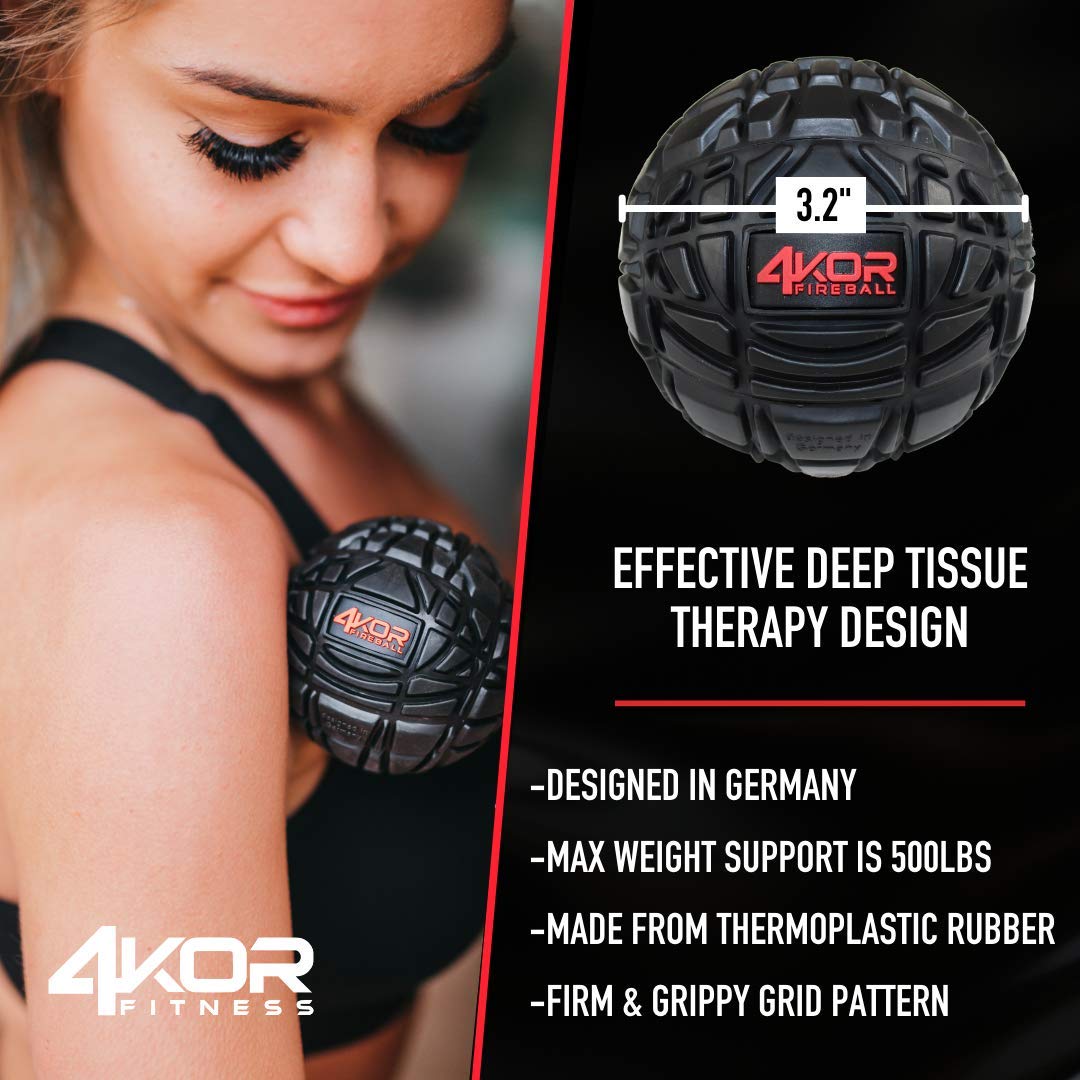 4KOR Trigger Point Massage Balls for Myofascial Release