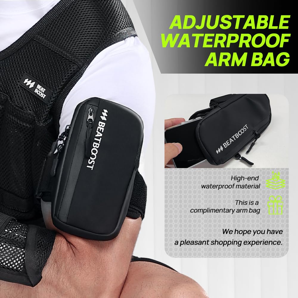 BeatBoost Adjustable Weighted Vest with Steel Weight Plates