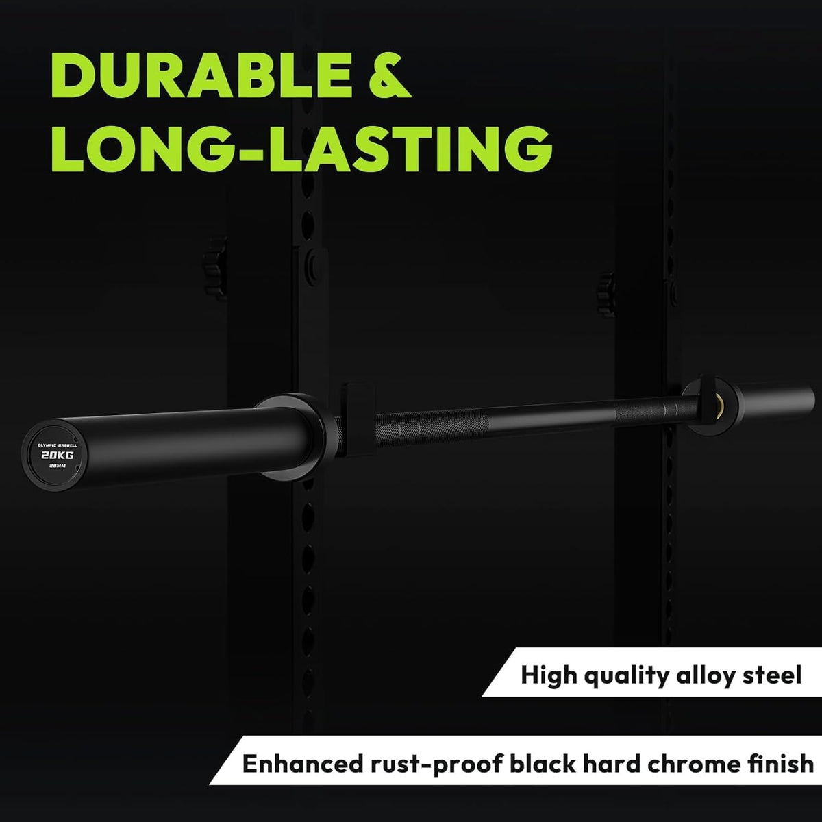 HANDBODE Olympic Barbell Set with Bumper Plates & Plate Rack