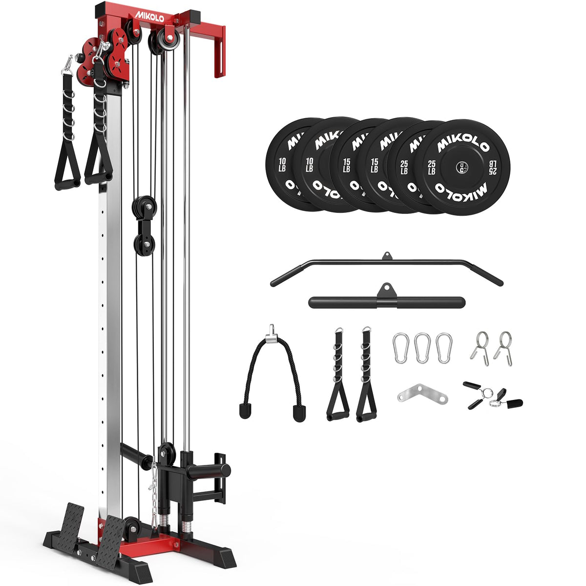 Mikolo Wall-Mount Cable Station with Dual Pulley System