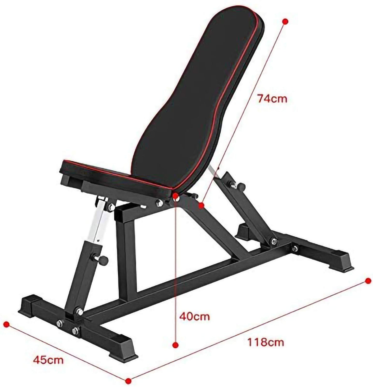 Adjustable Folding Incline Weight Bench for Strength Training