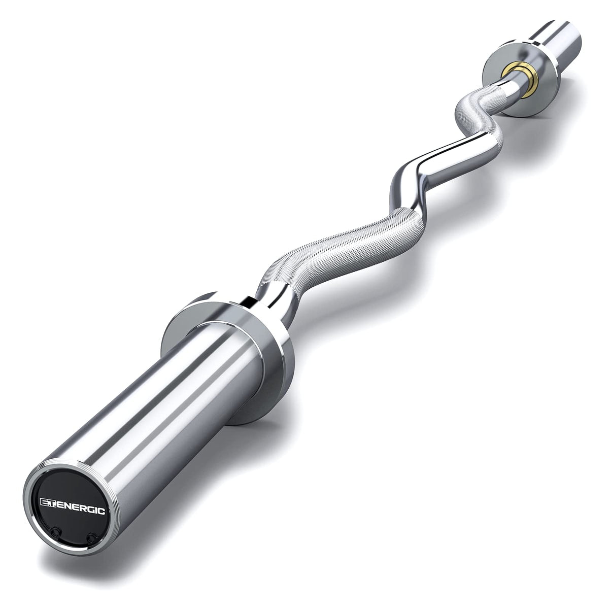 E.T.ENERGIC 47-Inch Solid Steel Olympic Curl Bar 700 lb