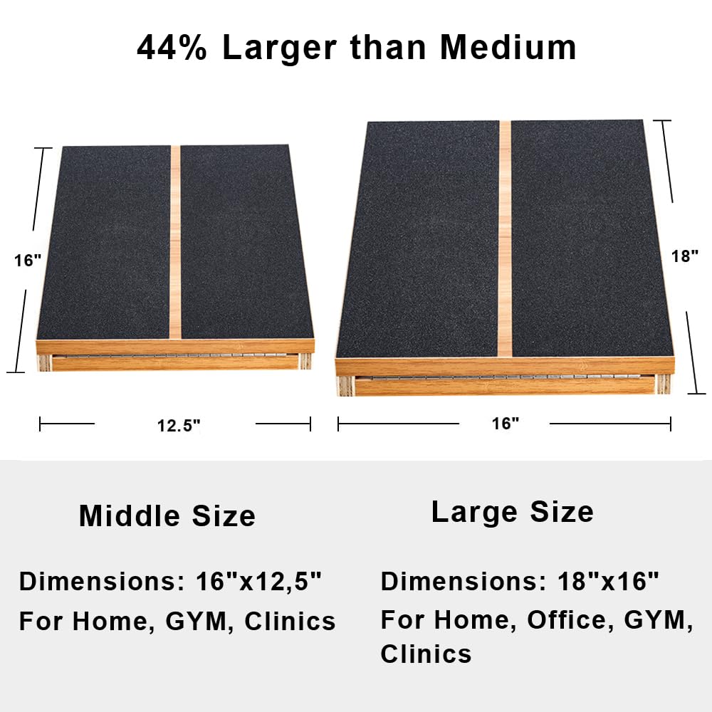 StrongTek Adjustable Wooden Slant Board & Calf Stretcher