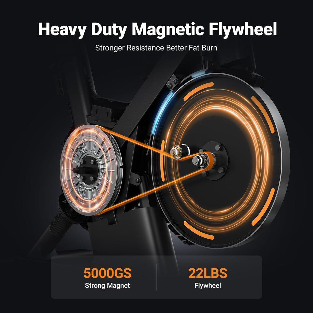 MERACH Magnetic Exercise Bike for Quiet Home Workouts