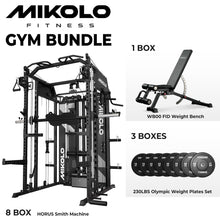 Mikolo Smith Machine with Weight Stack & Cable Crossover