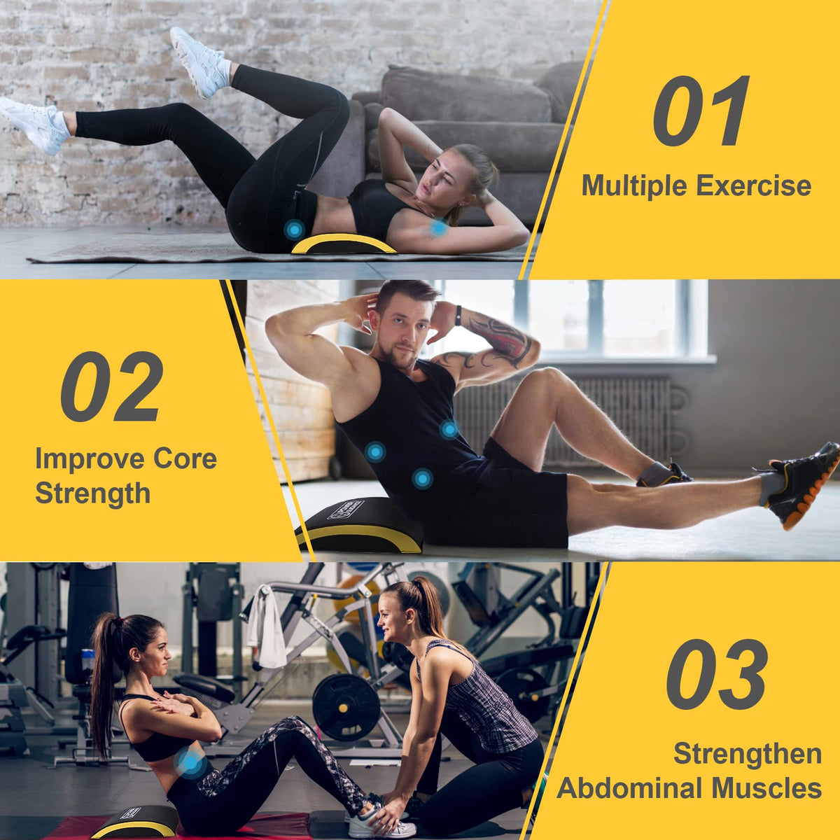 POWER GUIDANCE Ab Exercise Mat for Core & Sit-Up Training