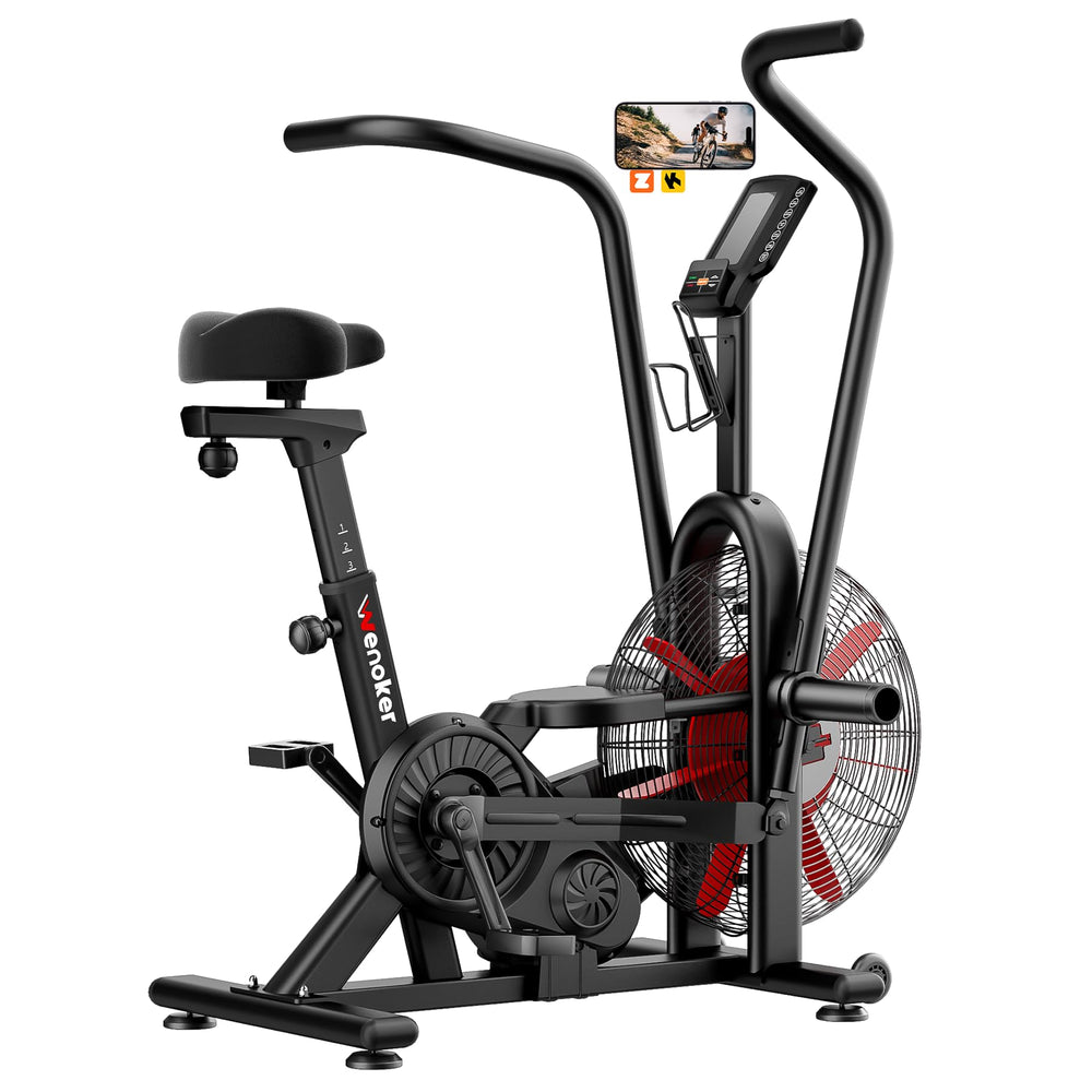 Wenoker Air Exercise Bike with Smart App & Dual-Action Handlebars