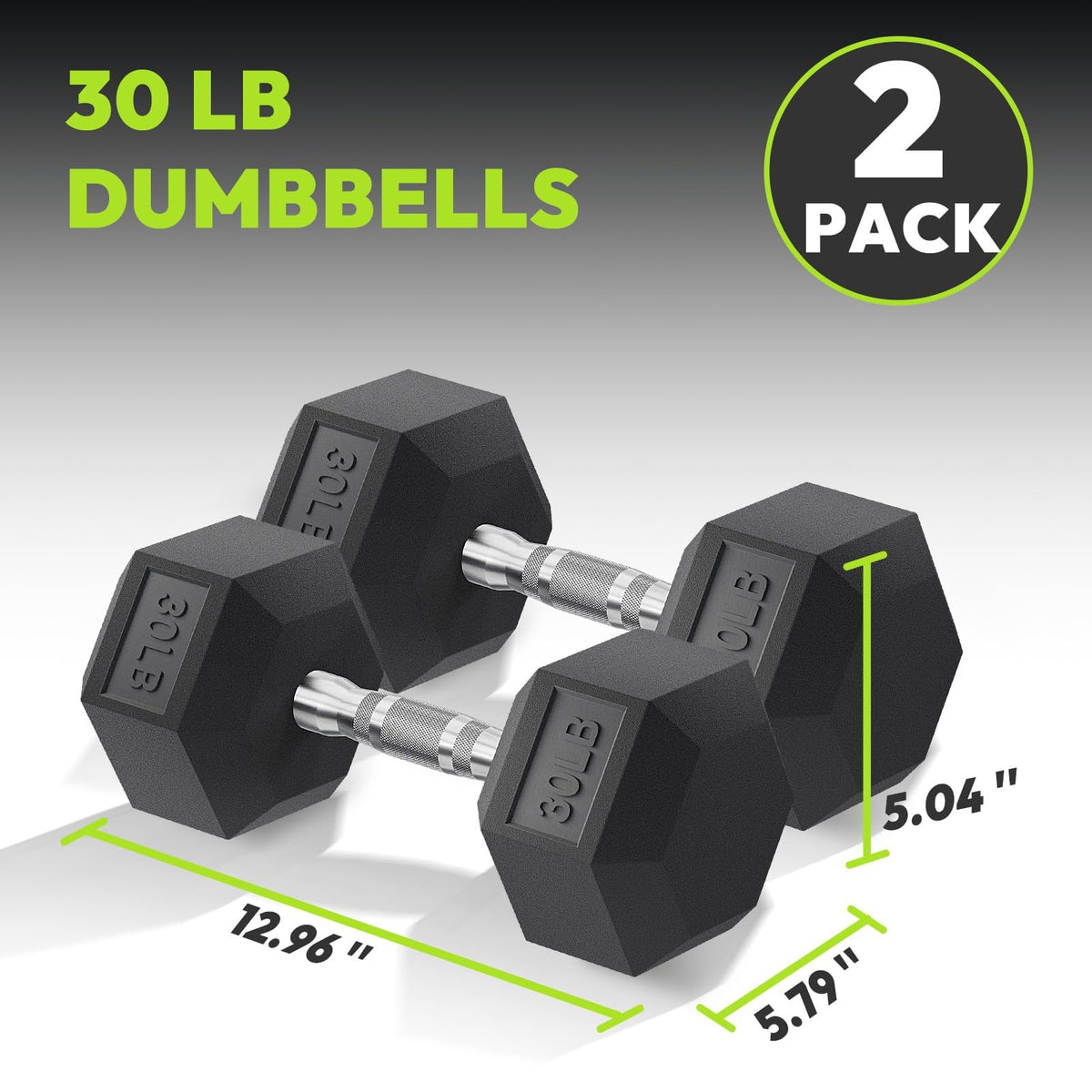 HANDBODE Hex Dumbbell Set 30–570 lb for Strength Training