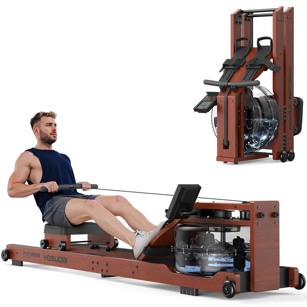 YOSUDA Foldable Water Rowing Machine with 5.8-Gal Tank