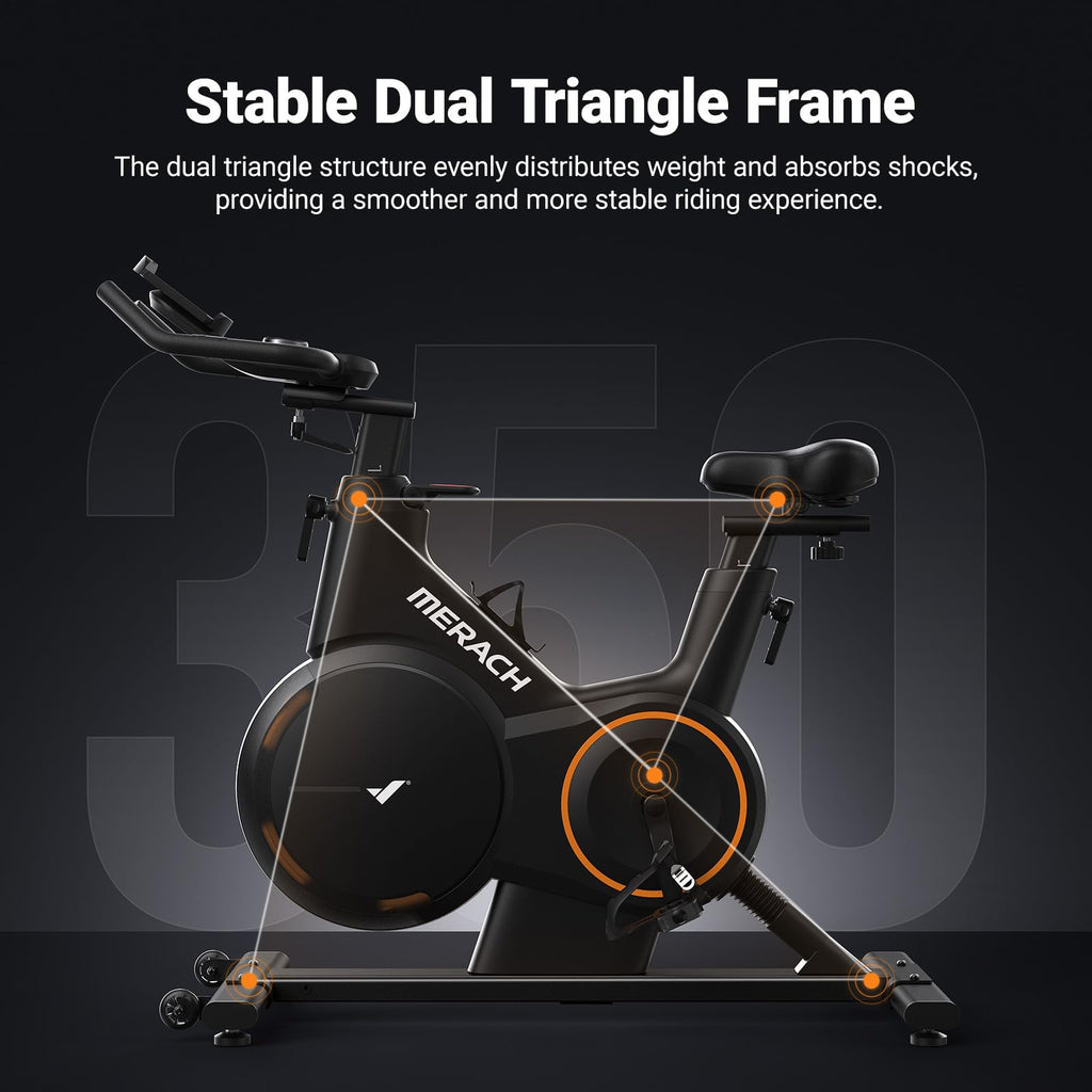 MERACH Magnetic Exercise Bike for Quiet Home Workouts