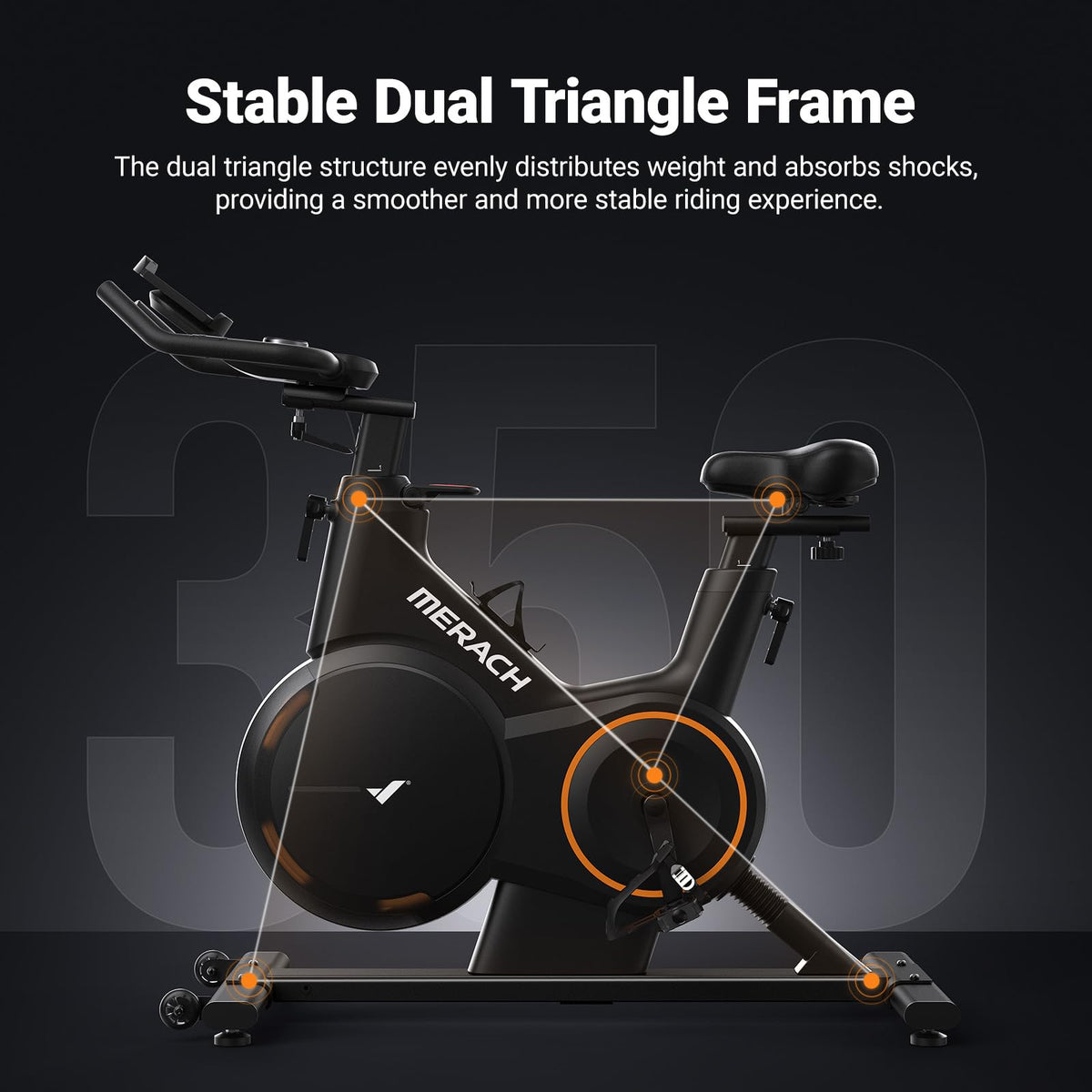 MERACH Magnetic Exercise Bike for Quiet Home Workouts