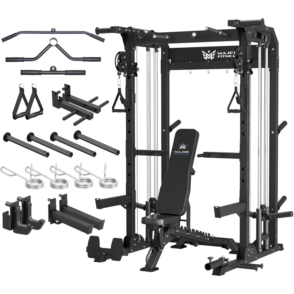 MAJOR FITNESS F22 Power Rack with Dual Pulley System