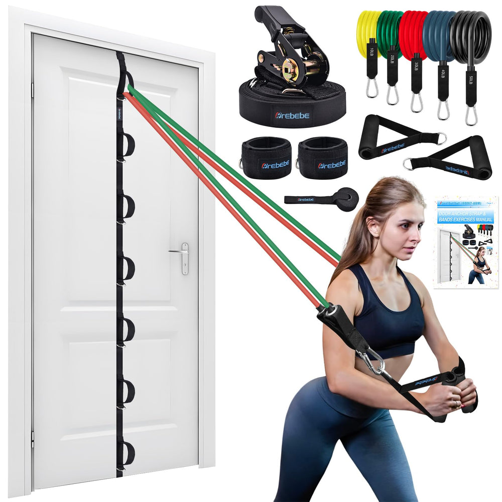 Brebebe Multi-Point Door Anchor Strap for Resistance Bands