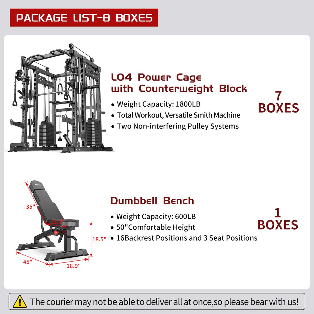 XGSW Smith Machine with Weight Stack & Cable Crossover System