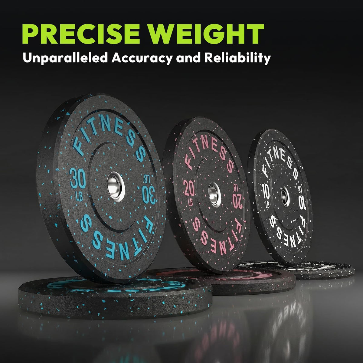 HANDBODE Olympic Barbell Set with Bumper Plates & Plate Rack
