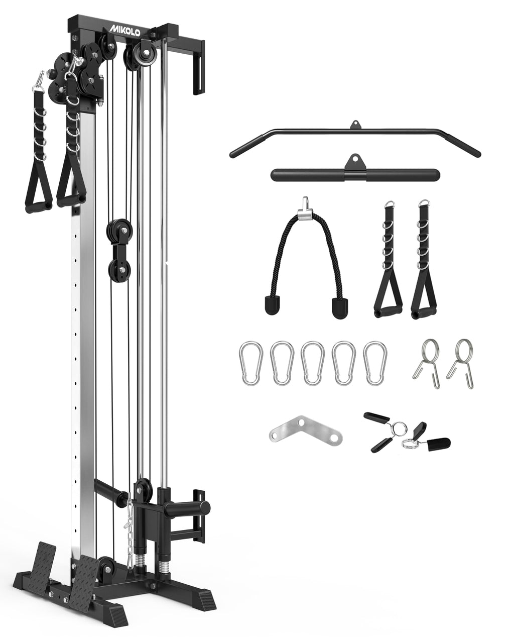 Mikolo Wall-Mount Cable Station with Dual Pulley System