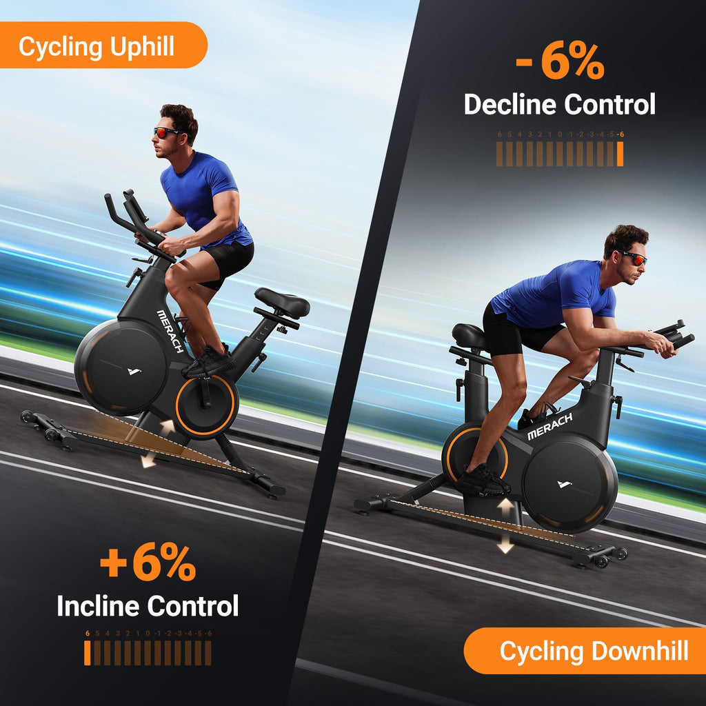 MERACH Magnetic Exercise Bike for Quiet Home Workouts