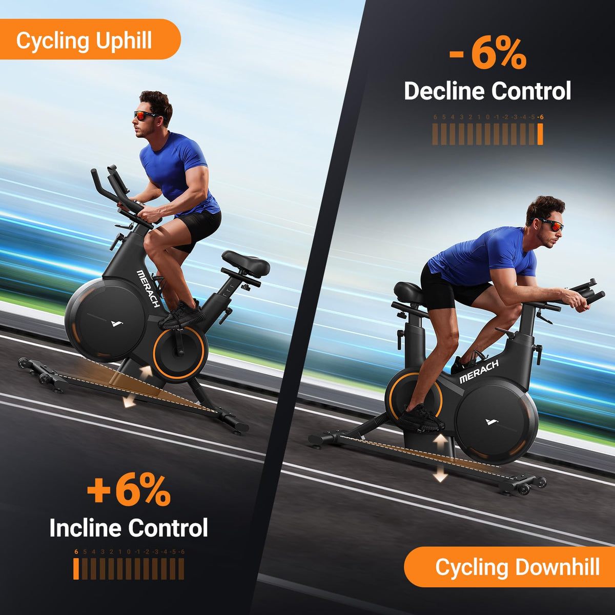 MERACH Magnetic Exercise Bike for Quiet Home Workouts