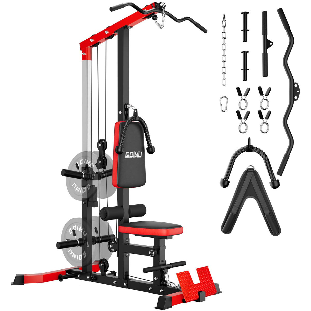 GOIMU LS01 3-in-1 LAT Pulldown & Cable Row Machine