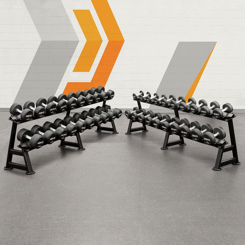 METIS Pro Urethane Dumbbell Rack Set for Home & Commercial Gyms