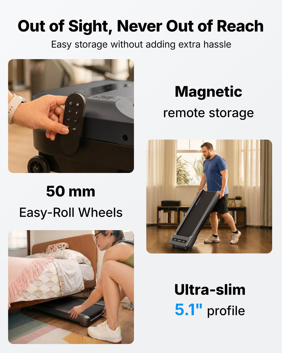 MERACH UltraWalk W60 Walking Pad with 12% Auto Incline
