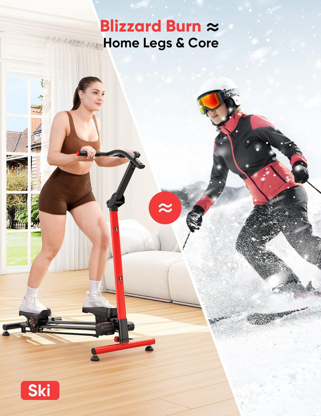 YOLEO 3-Mode Adjustable Resistance Folding Stair Stepper