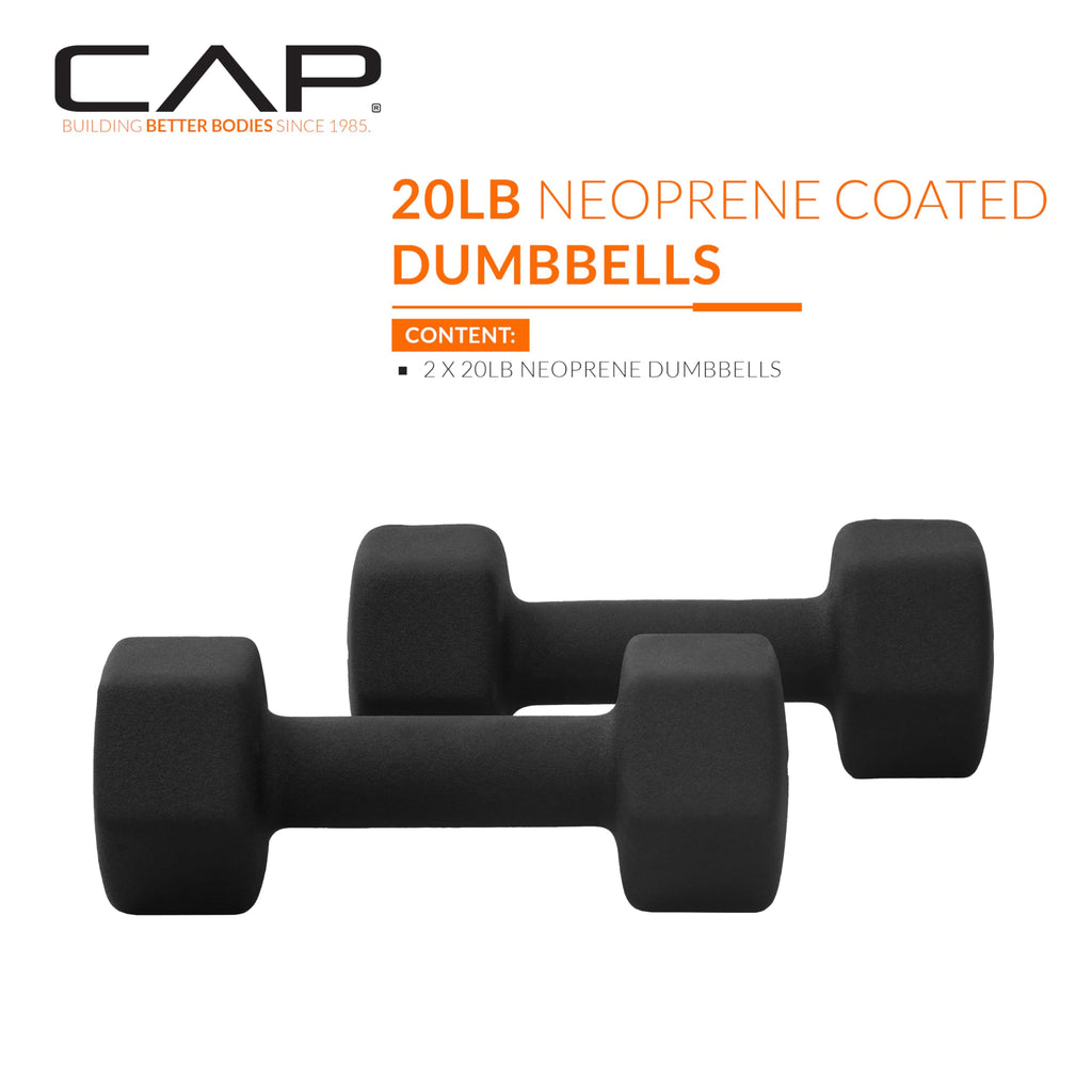 CAP Barbell Neoprene Dumbbell Set in Multiple Colors
