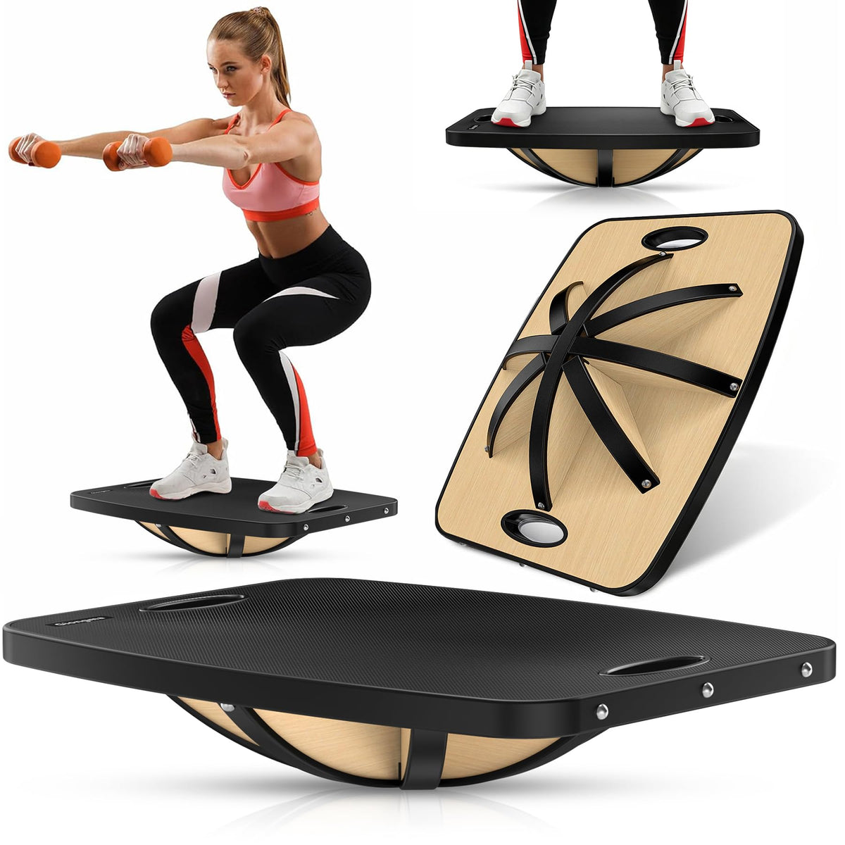 Advanced Wooden Balance Board for Fitness & Physical Therapy