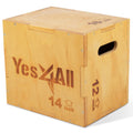 Yes4All 3-in-1 Wooden Plyometric Jump Box for Home Gym
