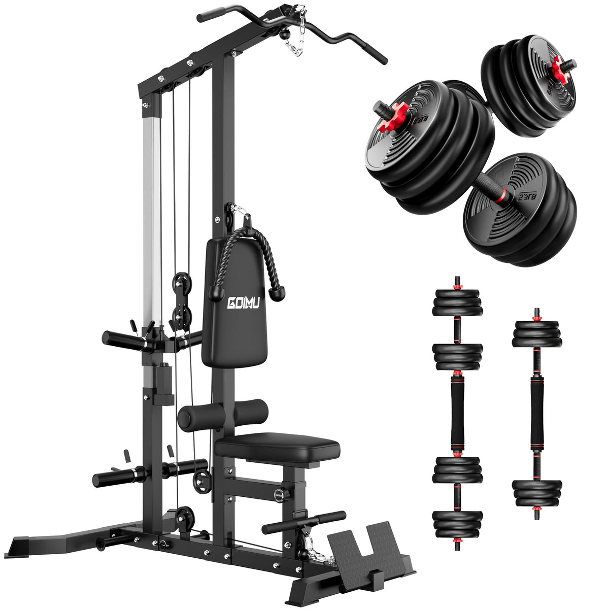 GOIMU LS01 3-in-1 LAT Pulldown & Cable Row Machine