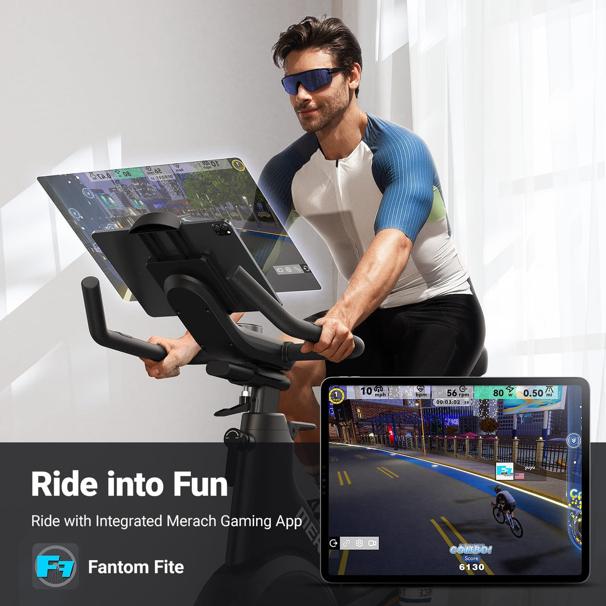 MERACH Magnetic Exercise Bike for Quiet Home Workouts