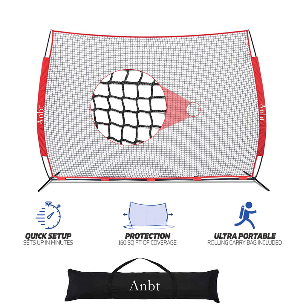 Anbt 12' x 9' Multi-Sport Barrier Practice Net with Carry Bag