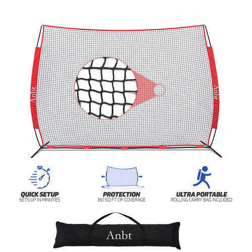 Anbt 12' x 9' Multi-Sport Barrier Practice Net with Carry Bag