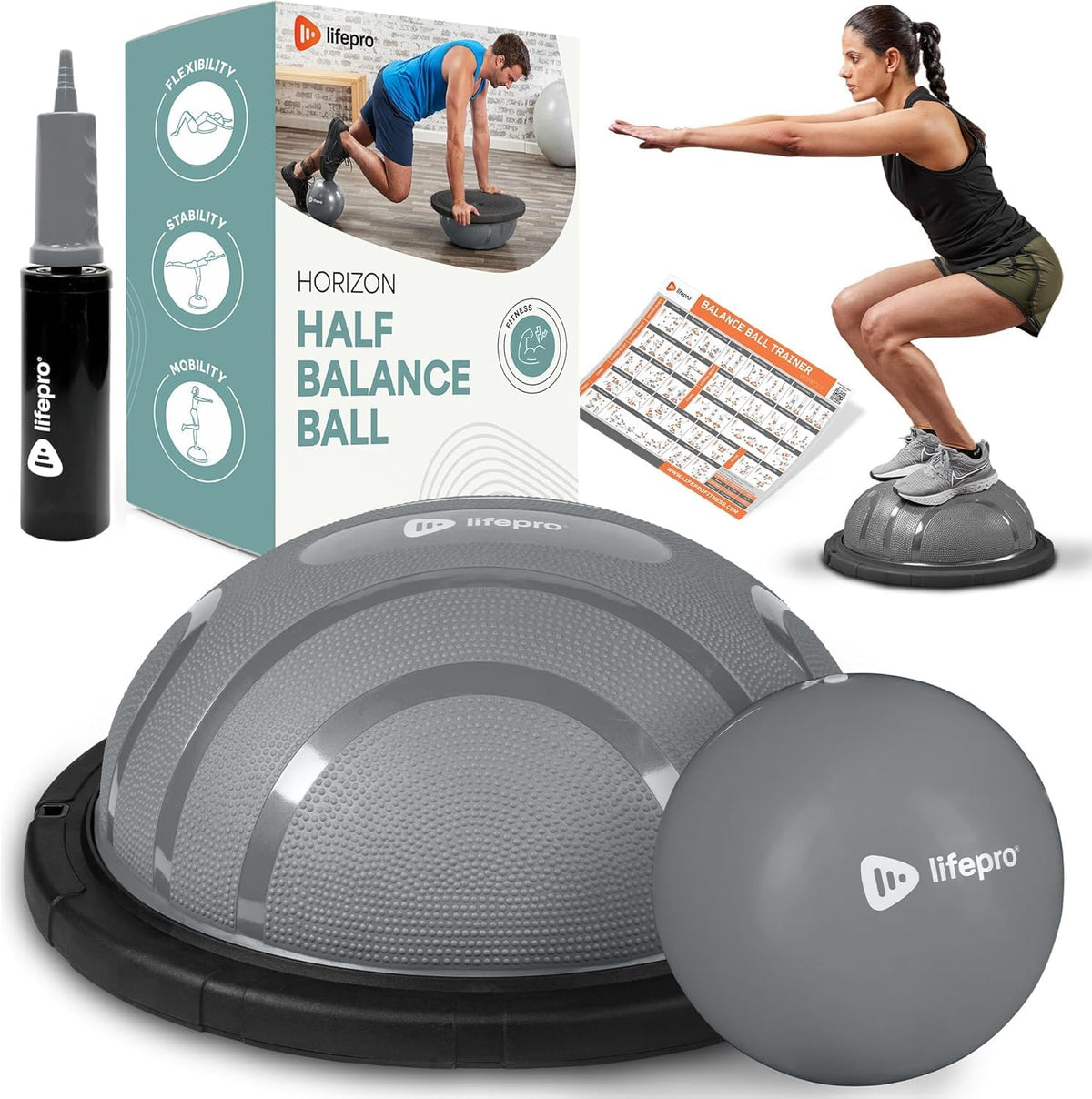 Lifepro Horizon Half Balance Ball Stability Trainer